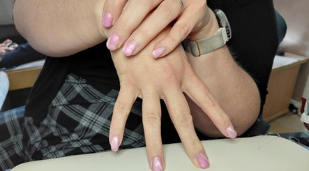 Beautiful pink manicured nails at Beauty From The Art By Leigh Hannah, Stoke-on-Trent, England, GB.