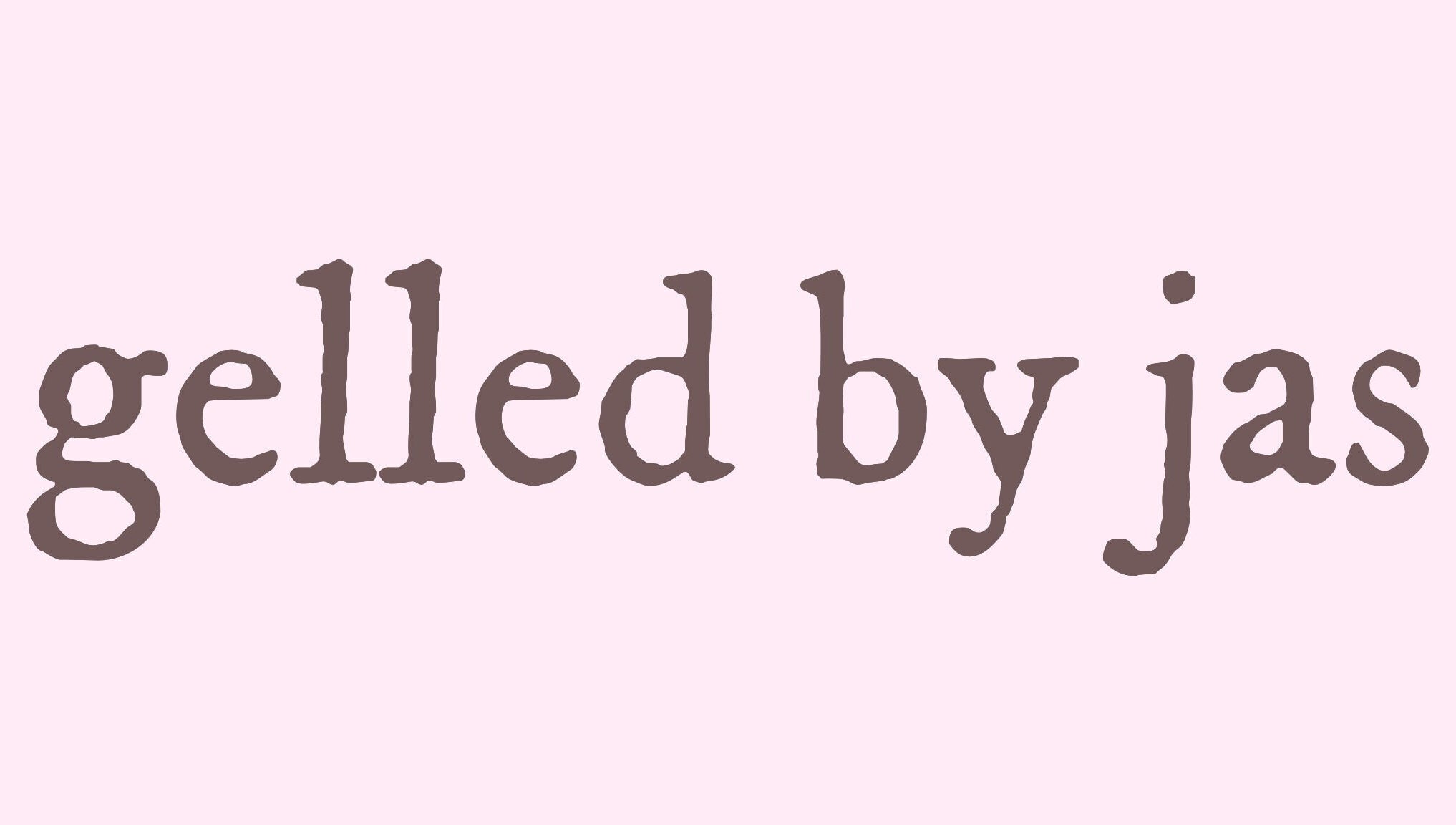 Gelled By Jas logo in elegant font, Melbourne, Victoria, AU