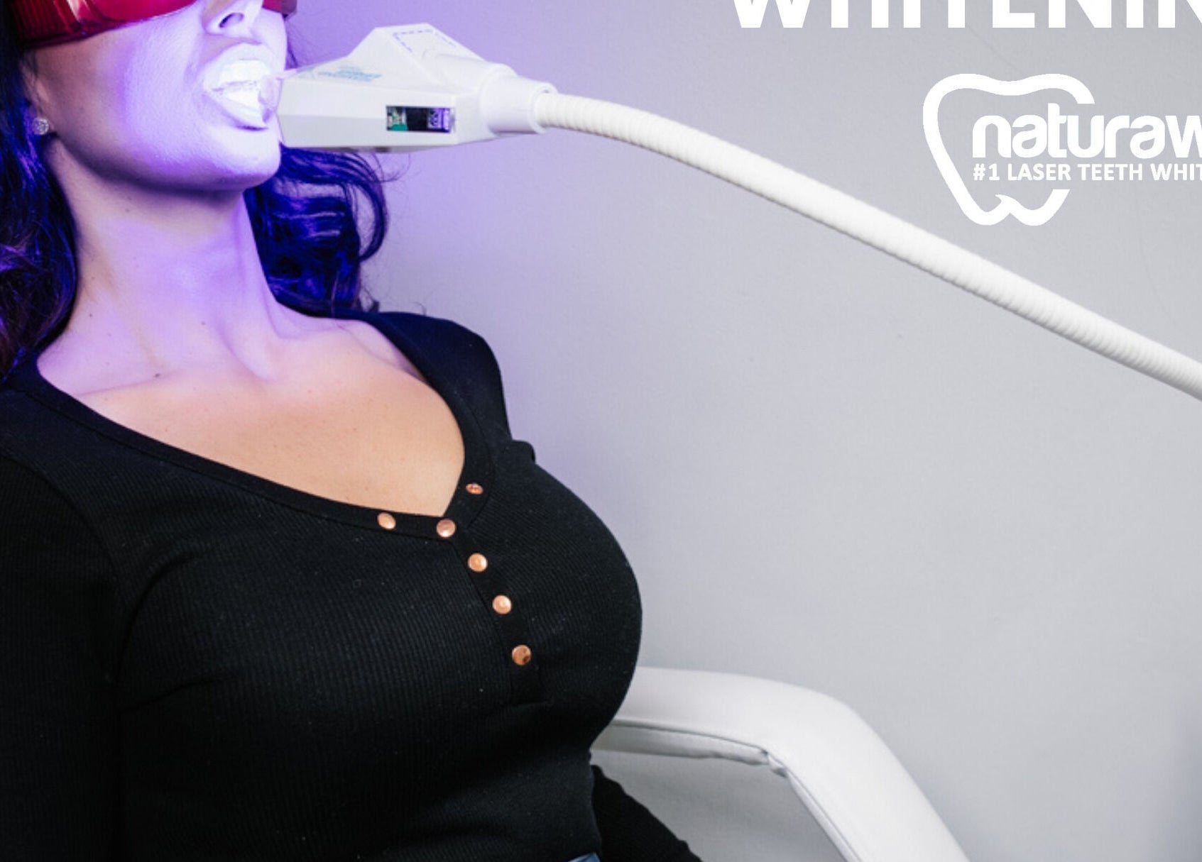 Teeth whitening treatment at B-Radiant, Briton Ferry, Wales, GB featuring advanced dental technology.