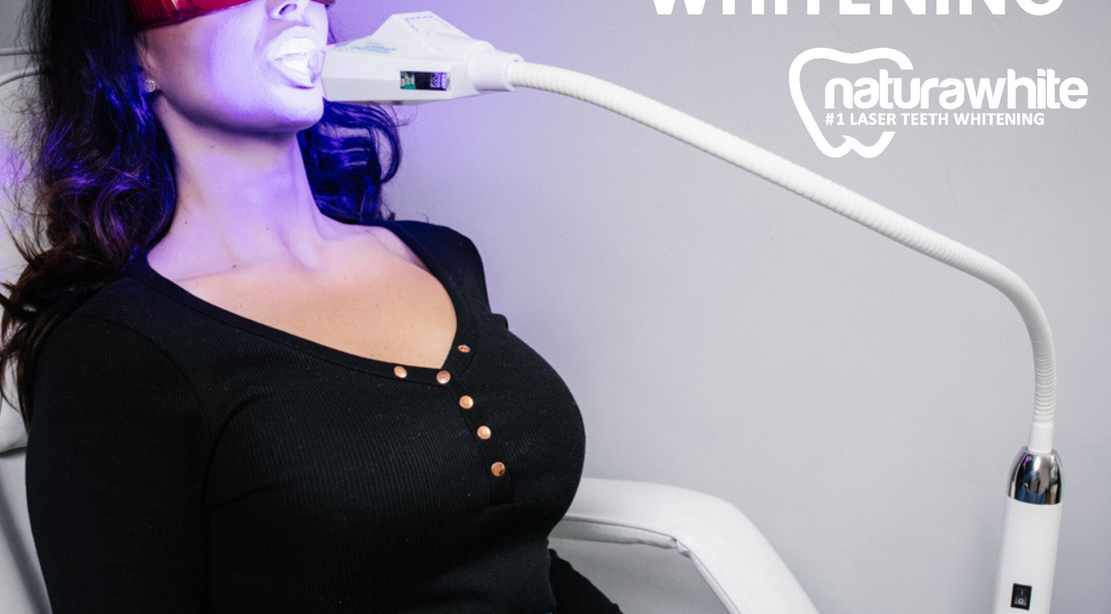 Teeth whitening treatment at B-Radiant, Briton Ferry, Wales, GB featuring advanced dental technology.