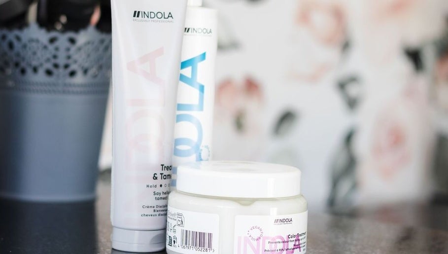 Indola hair products displayed at Jeanie_minnie_hair_studio in Bloemfontein, Free State, ZA for professional styling.