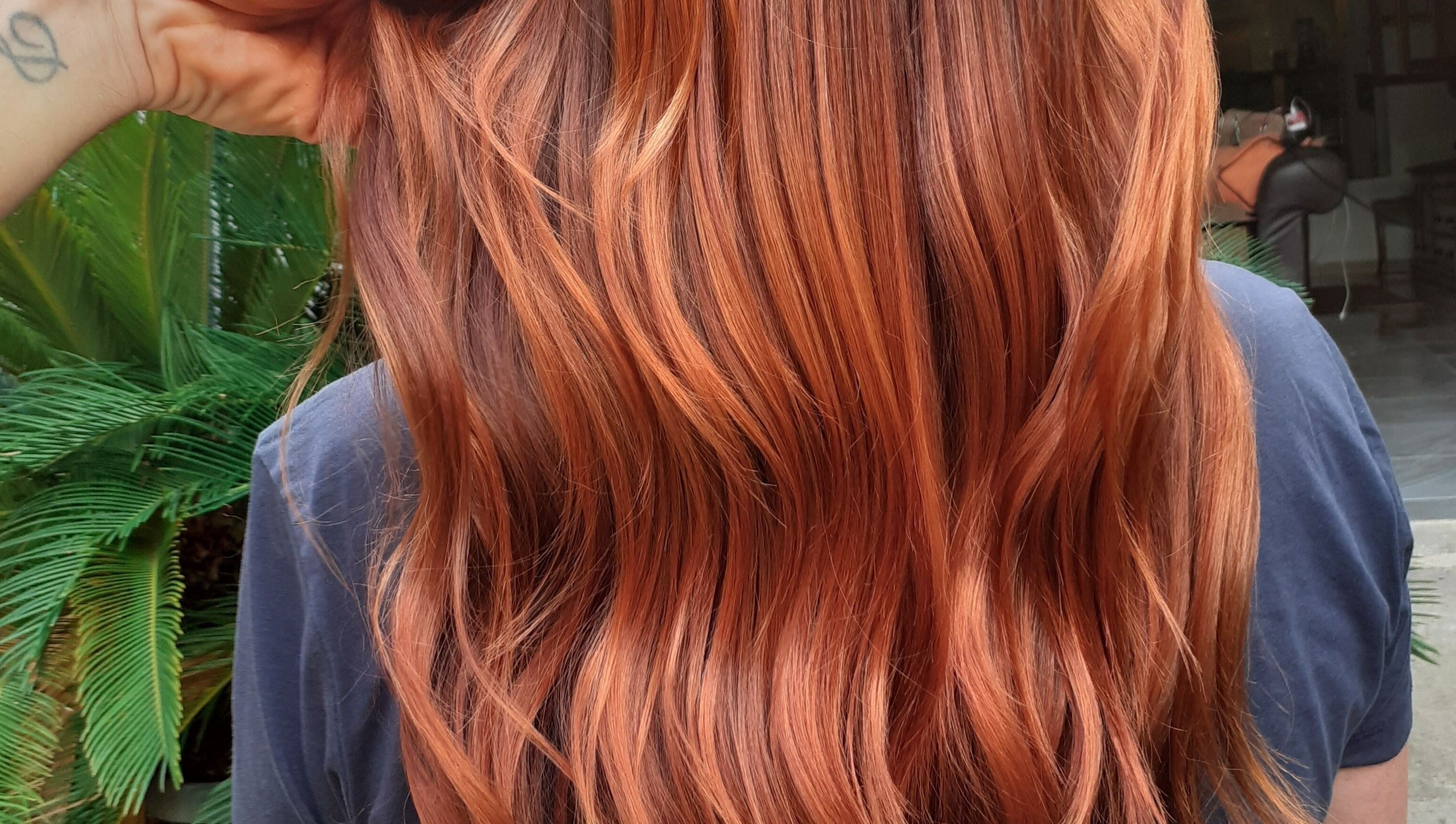 Vibrant red hair styled at Hair by Joshua James, Mallorca, Illes Balears, ES.