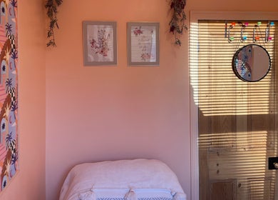 Cozy room at Sole Therapy Wirral in Wallasey, England, showcasing calming decor and soft lighting.