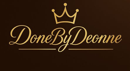 DoneByDeonne logo with crown in gold, Bronx, NY, US.