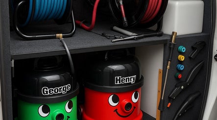 Detail Hub's cleaning equipment at Southend-on-sea, GB featuring George and Henry vacuums.