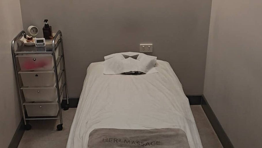 Cozy massage room at Her3 Day Spa Massage & Acupuncture, Marrickville, New South Wales, AU.