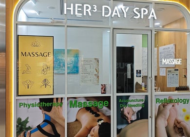 Front view of Her3 Day Spa Massage & Acupuncture in Marrickville, New South Wales, AU, showcasing wellness services.