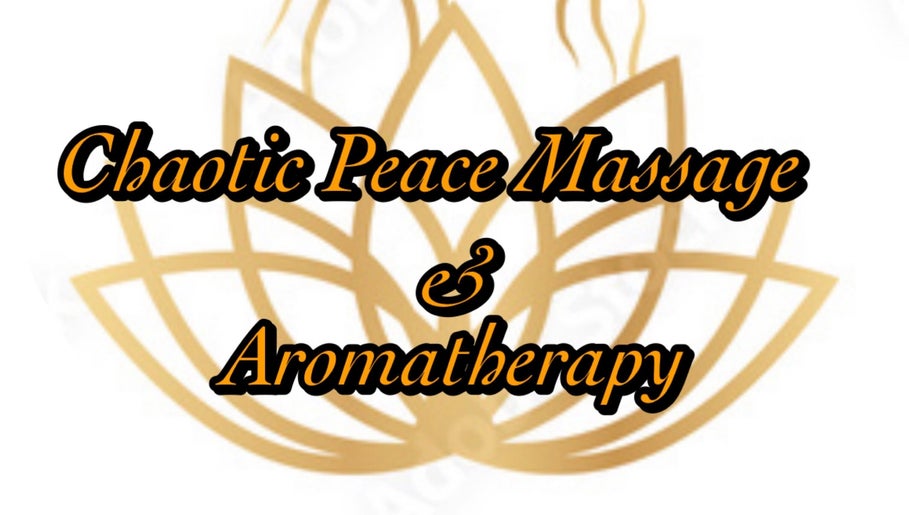 Chaotic Peace Massage & Aromatherapy logo, Belcamp, Maryland, US, featuring elegant golden lotus design.