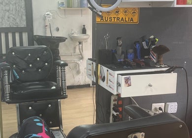 Silla de barbería clásica en Barberia GoldCuts Studio, Bogotá, Bogotá, CO.