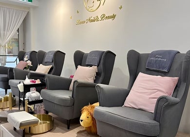 Comfortable seating at Luna Nails & Beauty, Southport, Queensland, AU, ready for luxurious nail treatments.