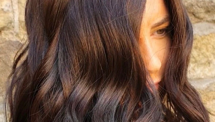 Close-up of styled wavy hair at Hairbylianne, Leeds, England, GB.