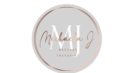 Elegant logo for Massage by Michaela J in Normanton, England, GB, featuring sleek typography.