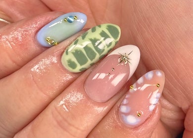 Unique nail art design at Refined By Courtney Joyce in Hucclecote, England, GB.