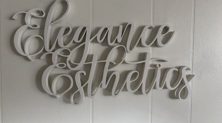 Elegant wall script of Elegance Esthetics at Simcoe, Ontario, CA, showcasing a chic venue decor.
