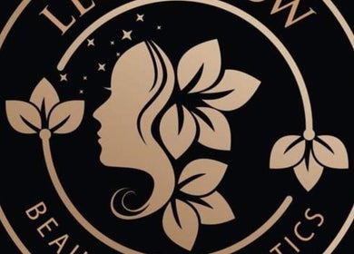 Logo of Let’s Glow - Beauty & Aesthetics in Stakeford, England, GB featuring a floral and silhouette design.