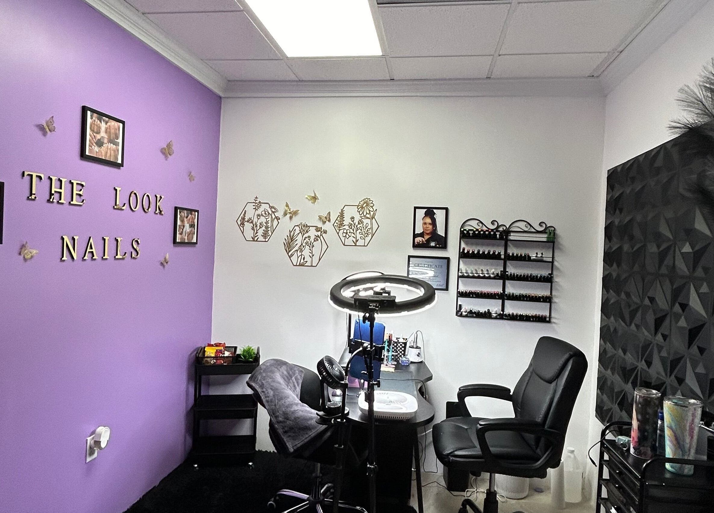 Interior of The Look Nails By Taria in Marsh Harbour, Central Abaco, BS showcasing nail salon setup.