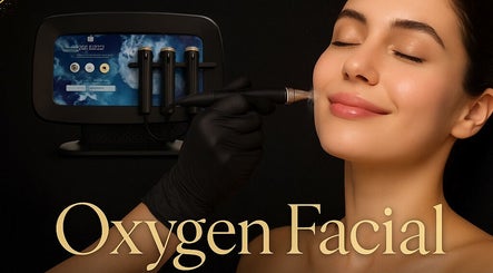 Woman enjoying an oxygen facial at Athena Miami Head Spa, LLC, Miami, Florida, US.