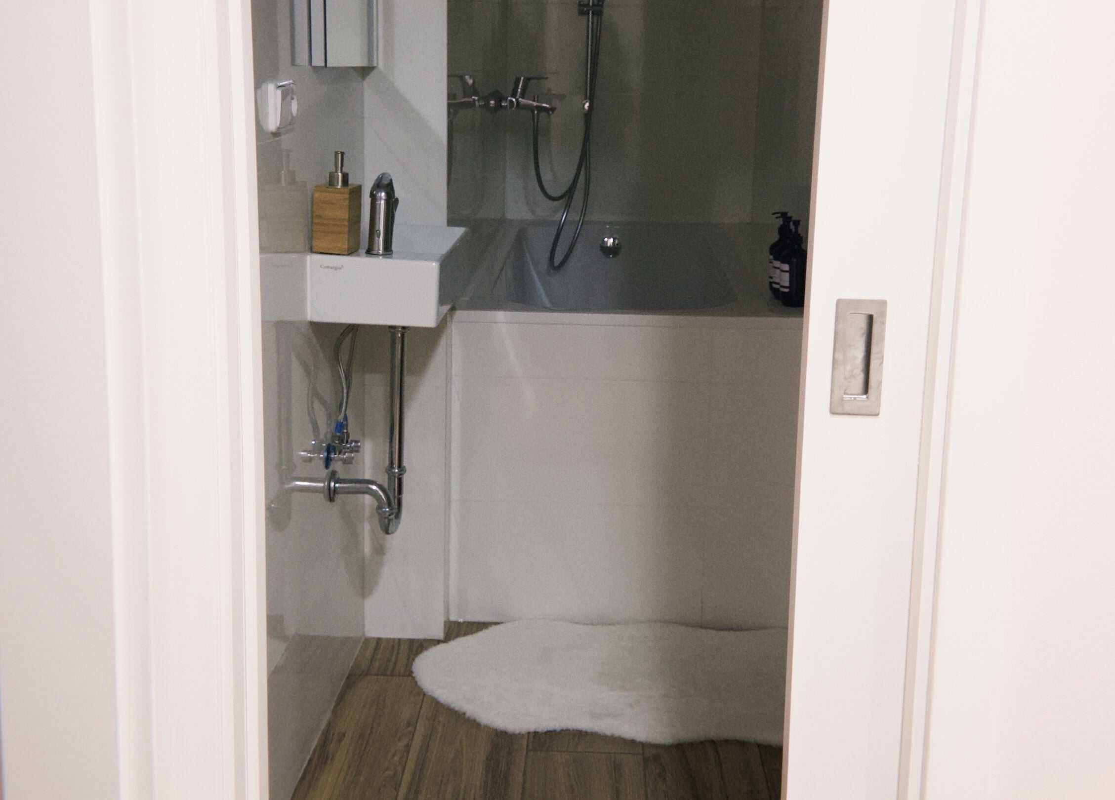 Elegant bathroom at Bali & Sport Massage, Hlavní Město Praha, CZ, featuring modern fixtures and calm ambiance.