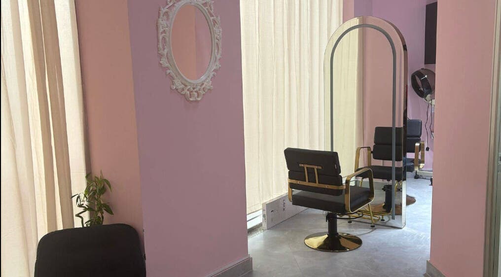 Noor Beauty Salon Al Waab's chic styling corner, Doha, Doha Municipality, QA with modern decor.