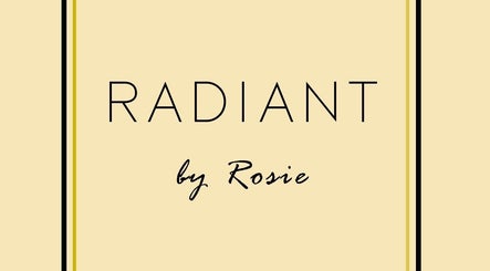 Radiant by Rosie logo at Bradford, England, GB, featuring minimalist design with black and gold accents.