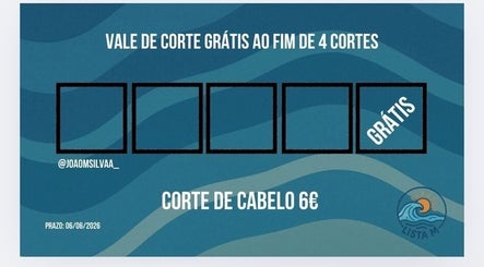 JSbarber loyalty card offer in Rio De Mouro, Lisboa, PT, featuring free haircut after four visits.