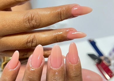 Elegant manicured nails at Tjizaa Beauty Haven in Windhoek, Khomas Region, NA.