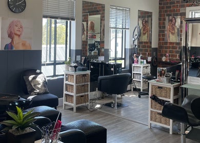 Modern salon interior at Styled by Sandra @ Lush in Cape Town, Western Cape, ZA with chic decor and styling stations.