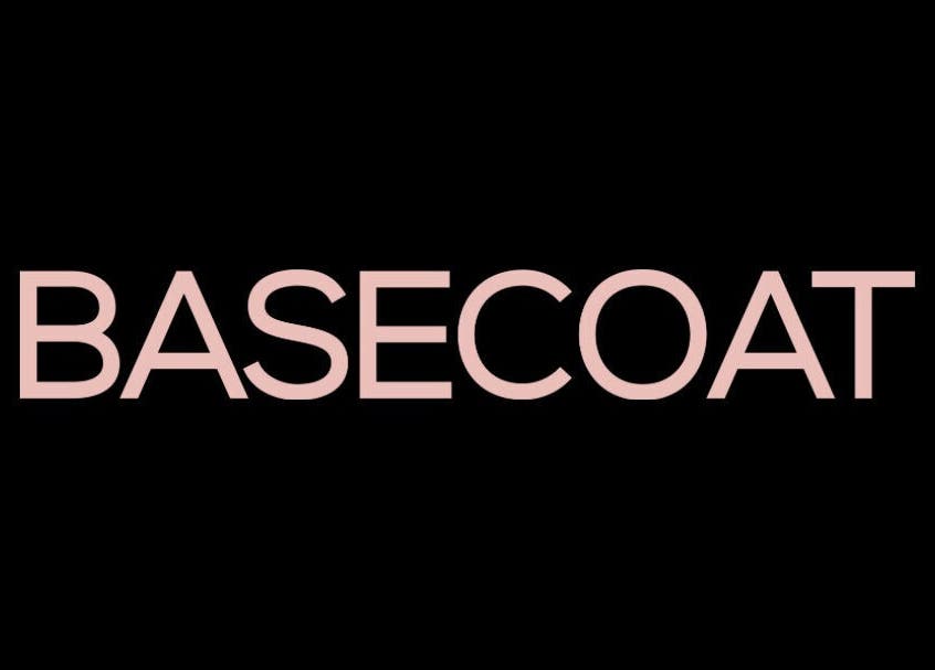 BASECOAT logo featuring pink text on black background, Paramaribo, Paramaribo, SR.