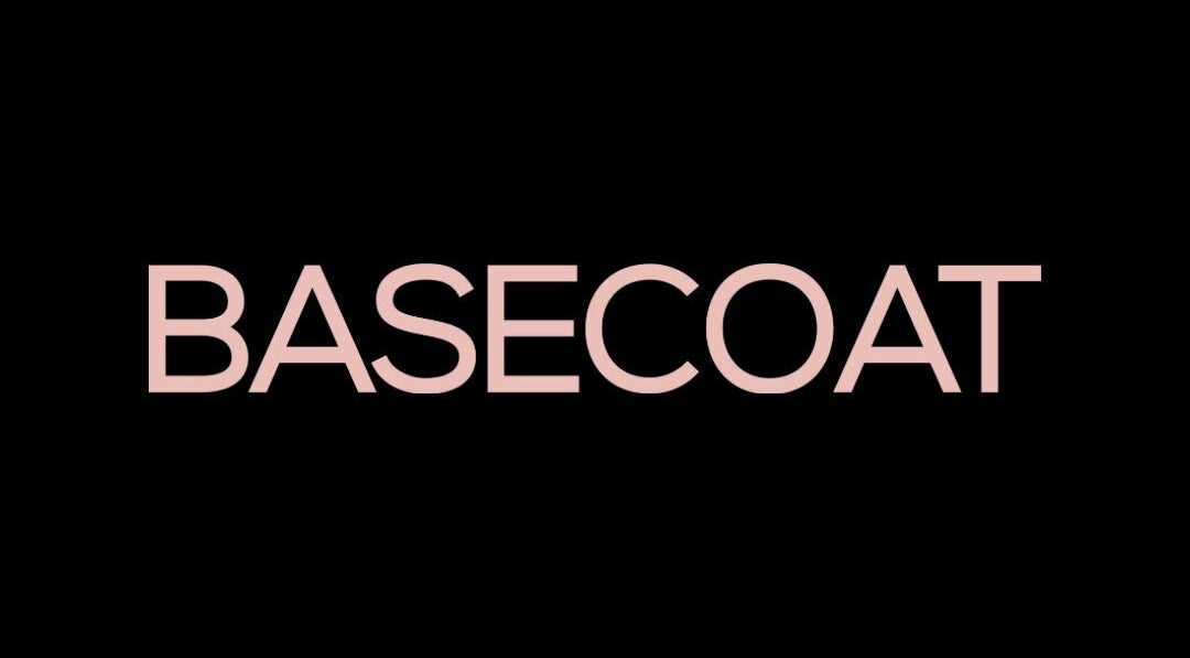 BASECOAT logo featuring pink text on black background, Paramaribo, Paramaribo, SR.