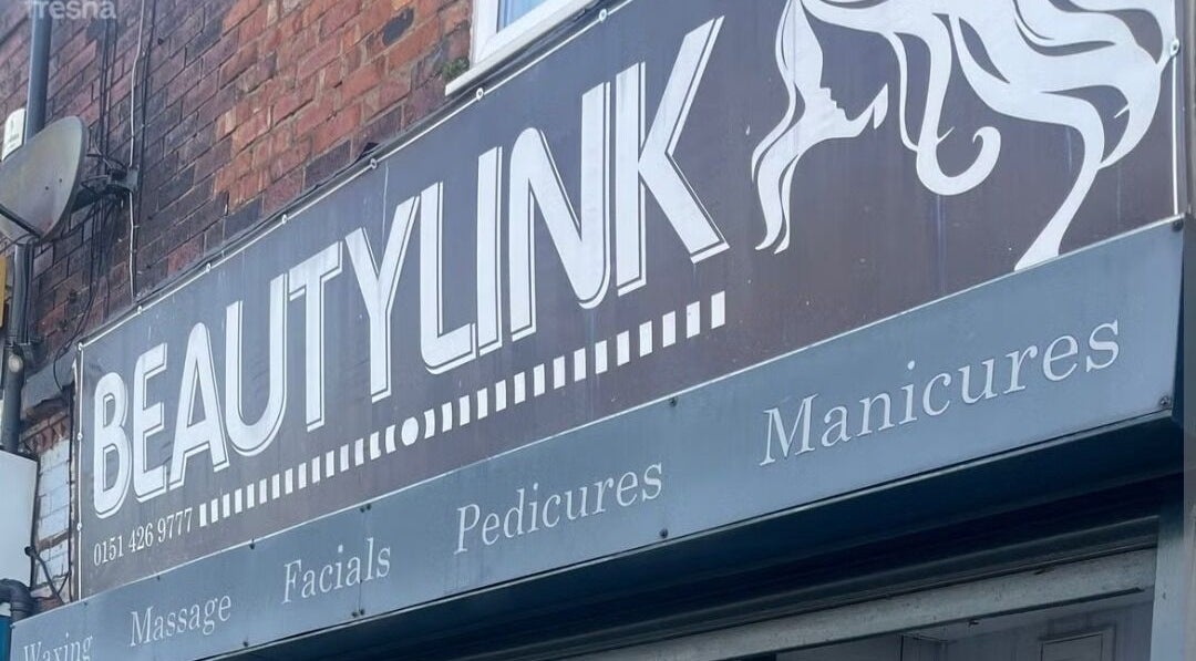 BeautyLink salon with signage showcasing services available near SummerLily Nails, Rainhill, England, GB.