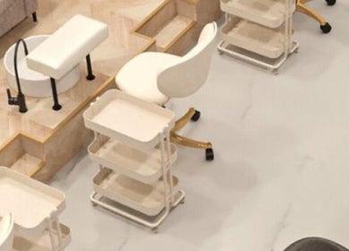 Luxurious pedicure chairs at Maison Palkè Luxury Ladies Salon, Dubai, Dubai, AE, showcasing elegance and style.
