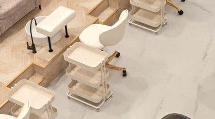 Luxurious pedicure chairs at Maison Palkè Luxury Ladies Salon, Dubai, Dubai, AE, showcasing elegance and style.
