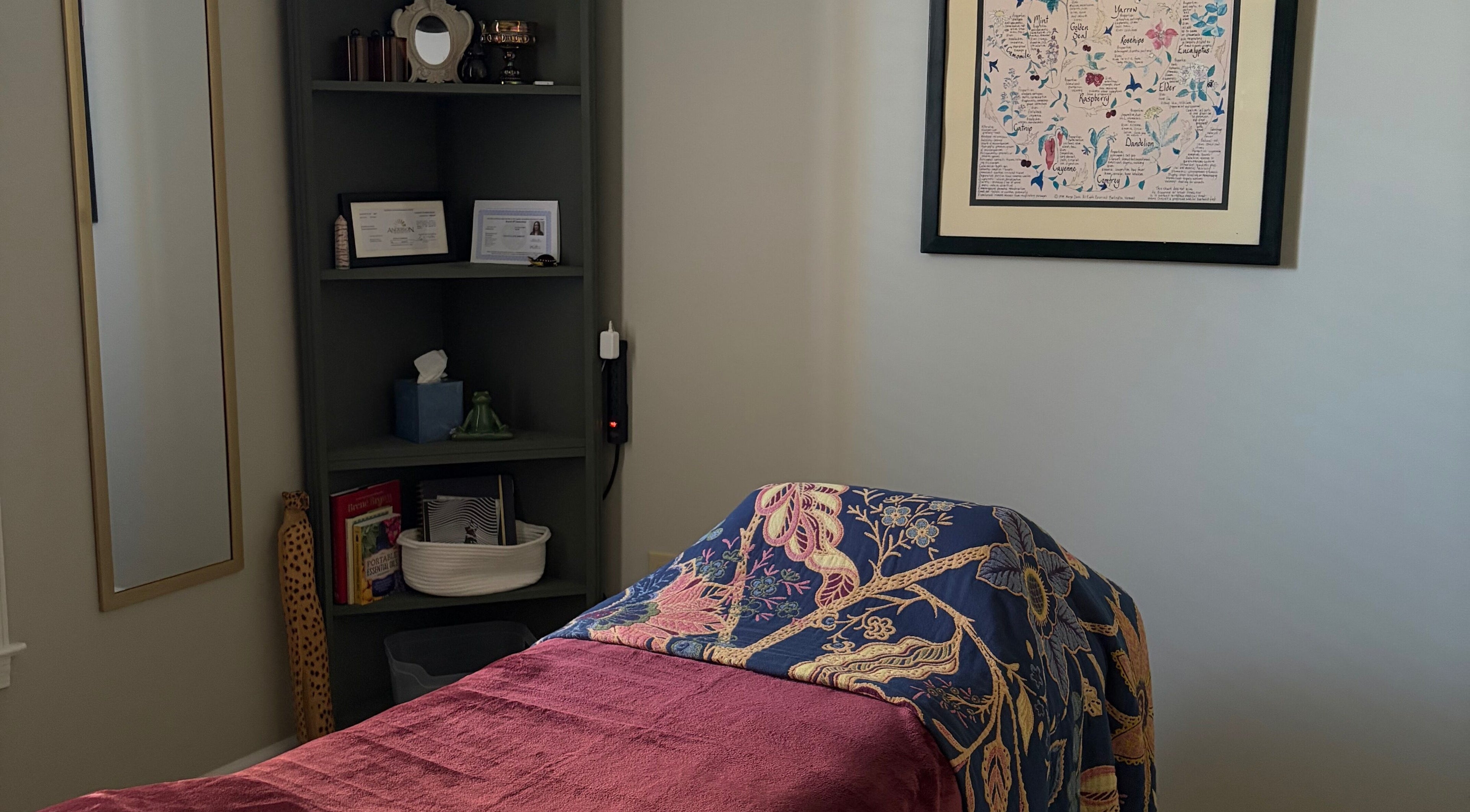 Serene treatment room at Lady Bird Esthetics, Anderson, South Carolina, US, showcasing a cozy, inviting ambiance.