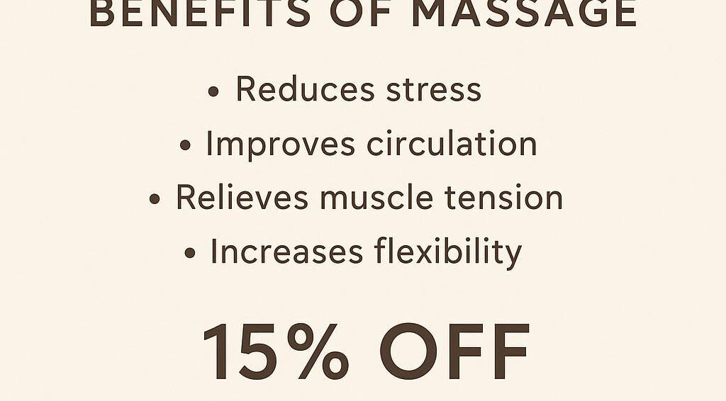Discover massage benefits and 15% off at EvesEssence, Great Yarmouth, England, GB.
