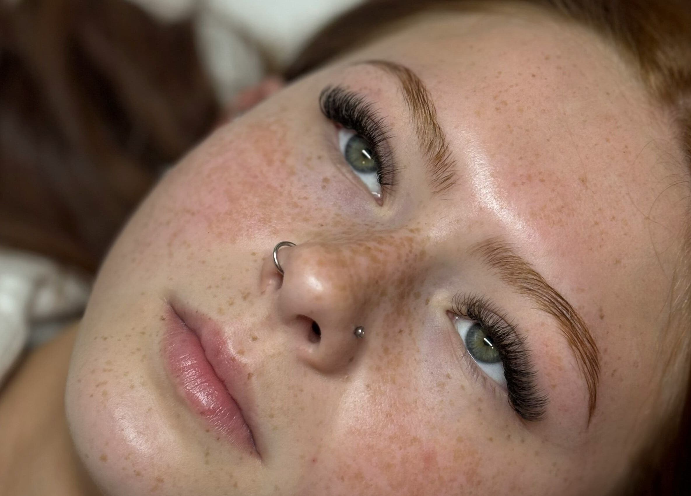 Close-up of elegant lash extensions at Lashes By Asia, Fall River, Nova Scotia, CA.