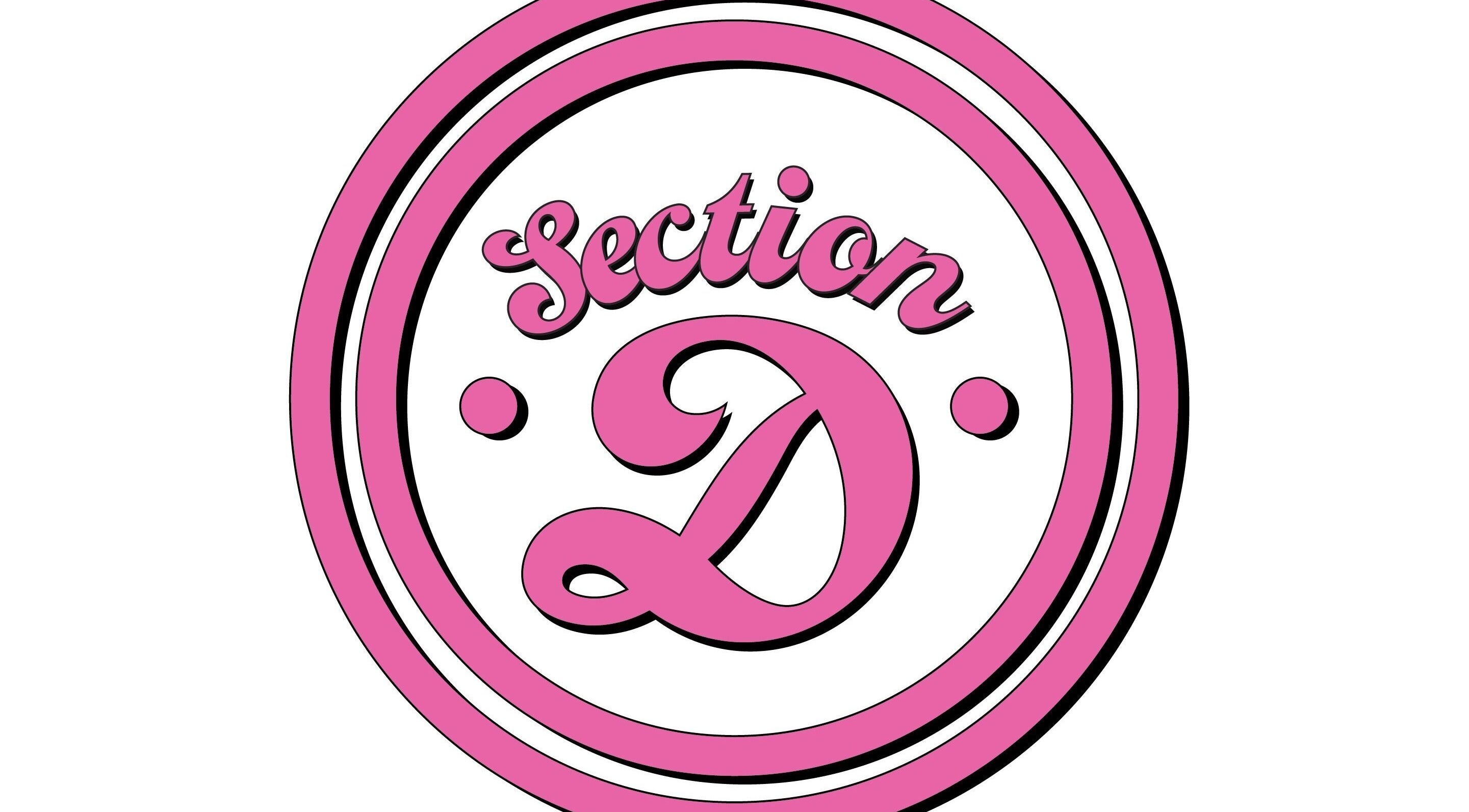 Section D Barbers logo in pink, located in Brighton And Hove, England, GB.