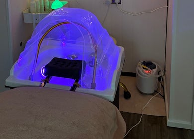 Advanced spa equipment glowing at Cherry Blossom Spa, Leyland, England, GB.