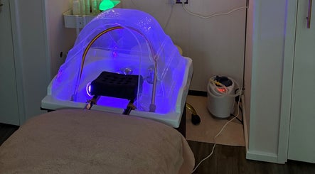 Advanced spa equipment glowing at Cherry Blossom Spa, Leyland, England, GB.