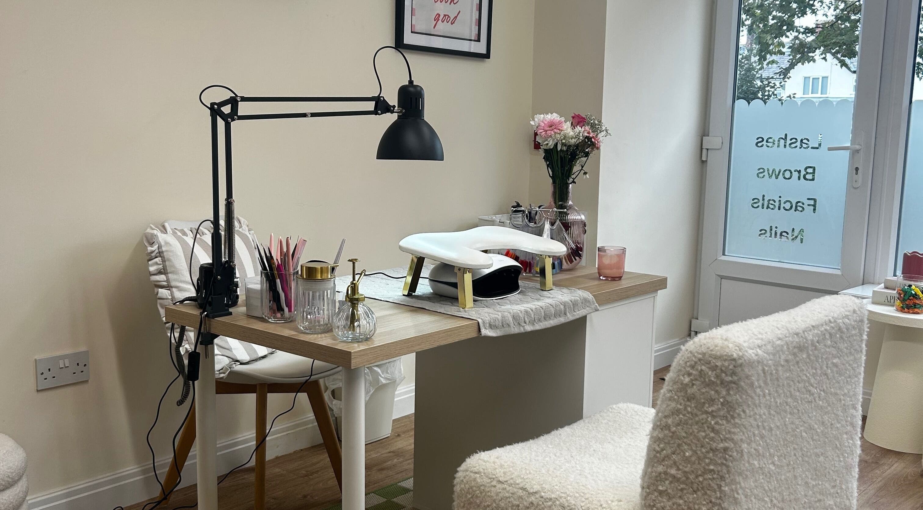 Cozy nail station at Gels By Em - The Ladies Room Lytham, Lytham Saint Annes, England, GB.