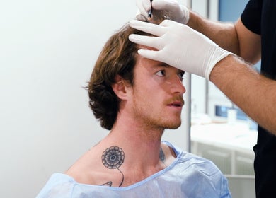 Hair treatment at Alowh, La Plata, Maryland, US. Client receiving expert care with precision.