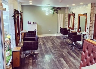 Helow Beauty Blackpool interior with stylish chairs and mirrors in Blackpool, England, GB.