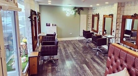 Helow Beauty Blackpool interior with stylish chairs and mirrors in Blackpool, England, GB.