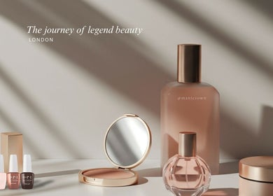 Elegant beauty products displayed at THE NAIL TOWN, London, England, GB, showcasing luxury and style.
