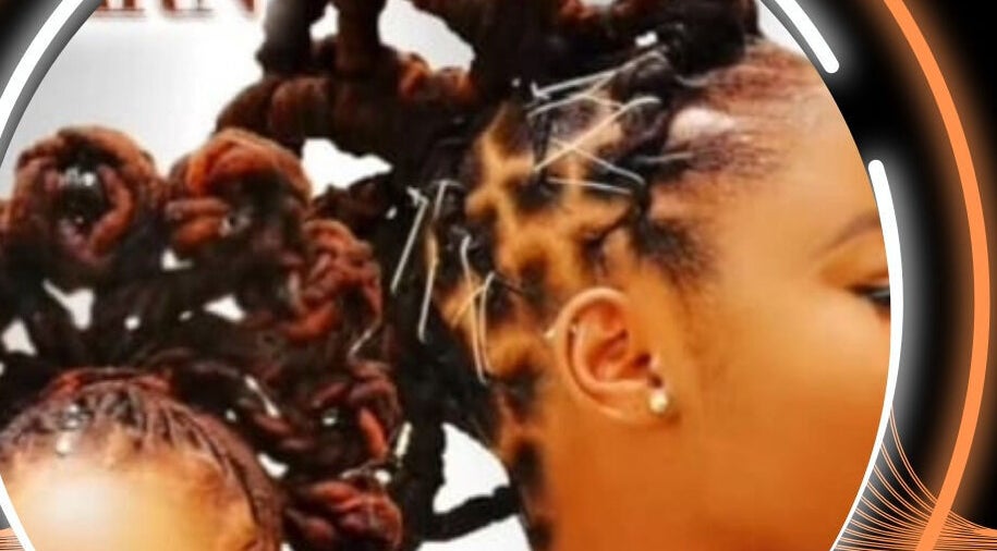 Intricate braided hairstyle at NewGrowth Beauty Salon 2 Abaco, West Grand Bahama, West Grand Bahama, BS.