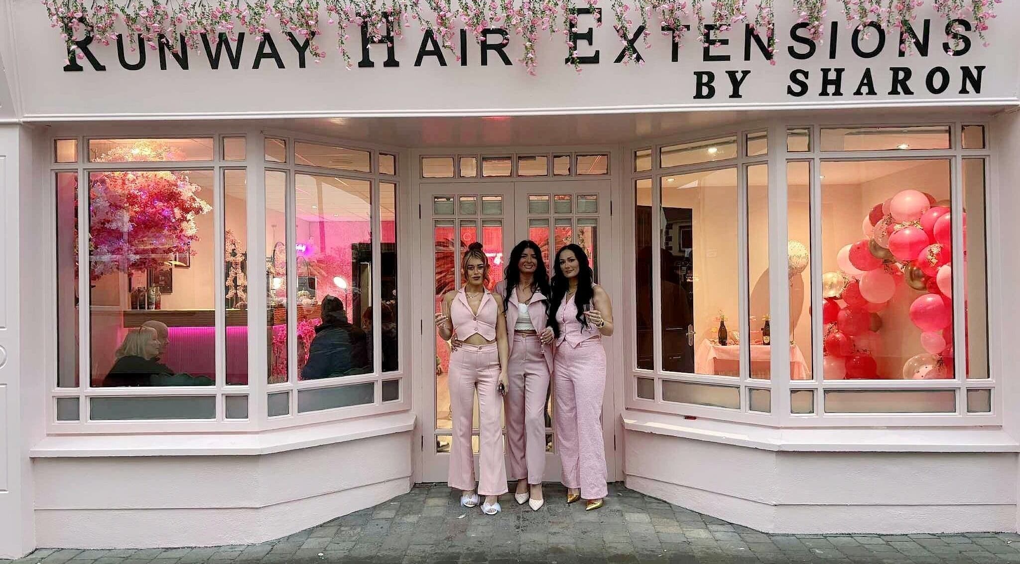 Exterior of Runway Hair Extensions by Sharon, Ardee, County Louth, featuring stylish window display.