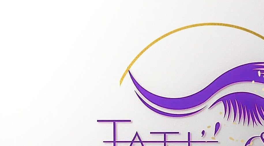 Stylish purple and gold logo of Tati's Lash & Beauty at Church View, Saint John, BB