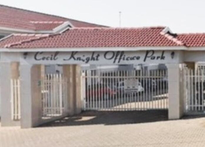 Entrance of Cecil Knight Office Park, home to OCD Permanent MakeUp in Krugersdorp, Gauteng, ZA.
