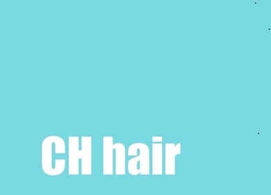 CH hair logo with a blue background, located in Belfast, Northern Ireland, GB.