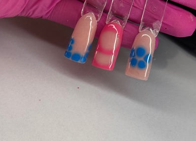 Colorful nail art samples at Glosseditbychelsie, Clitheroe, England, GB illustrating creative designs.