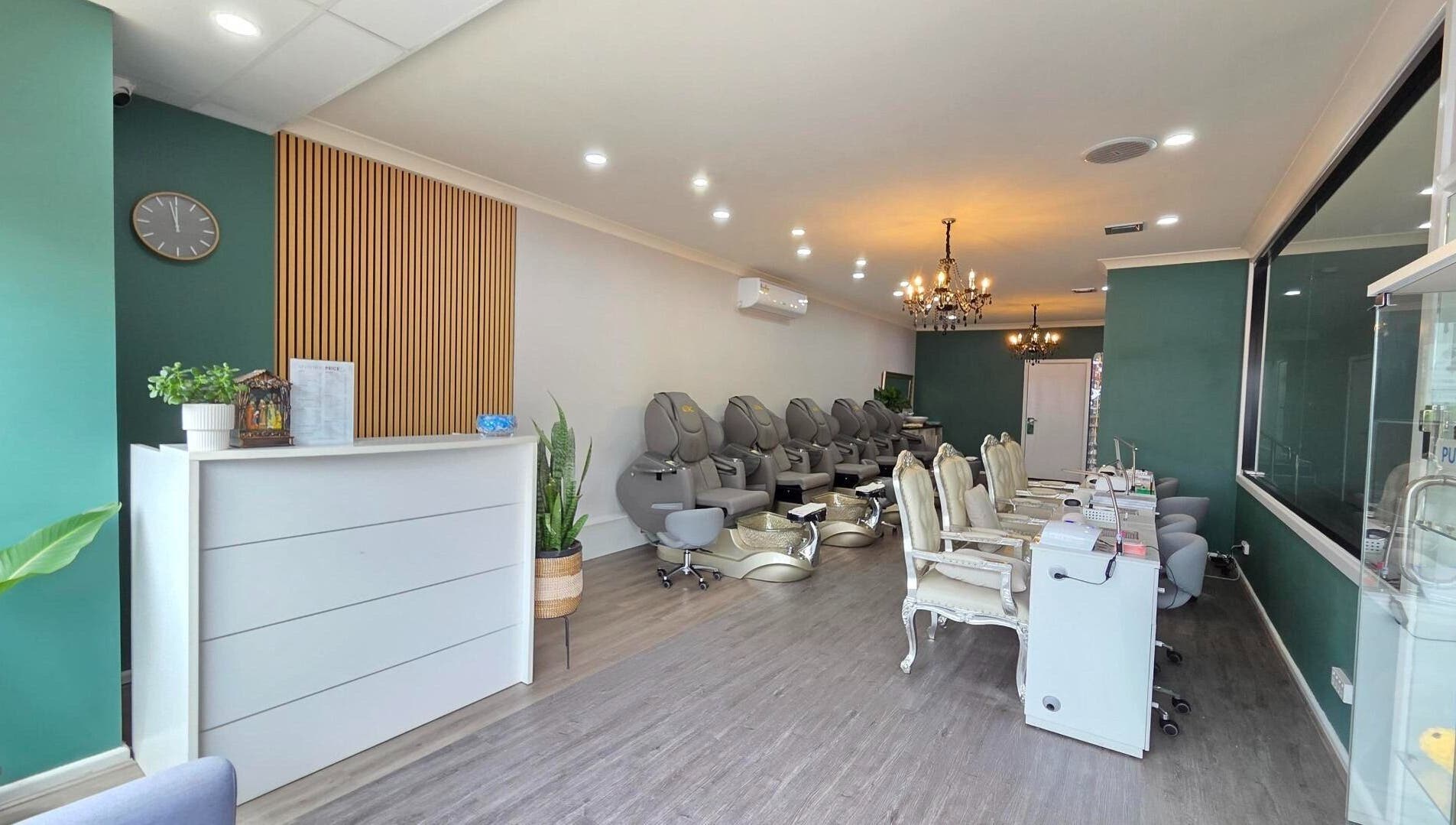 Luxurious interior of Alura Beauty Bathurst, Bathurst, New South Wales, AU, featuring spa chairs and elegant decor.